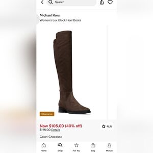 Michael Kors Chocolate Over the Knee Boots